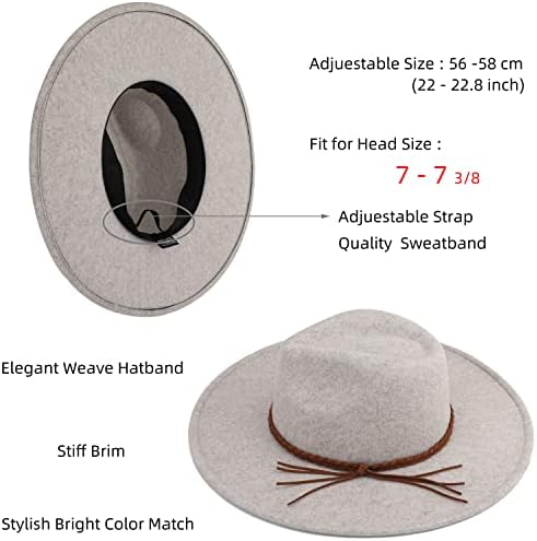 Pro Celia Big Wide Brim Mulheres Fedora Hat Western Senti Grande Panamá Hat