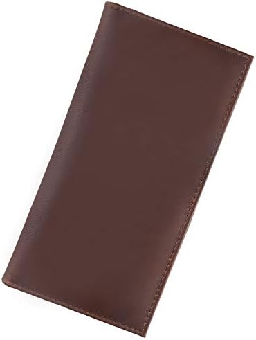 F&L Classic Men RFID Vintage Look Genuine Long Bifold Cartê de carteira de carteira, Buffalo Wax Vintage Leather, Z240-WB