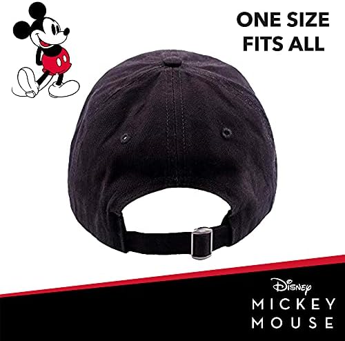 Conceito One Disney Mickey Mouse Pai Chapéu, Peek-a-Boo Bordado de beisebol adulto com tira de quadrinhos Curved Brim Brim