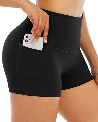 LZYVOO 4 PACK SPANDEX SHORTS PARA MULHERES COM POLOS, SHORTS MULHERES DE VENAGEM DE VENAGEM DE SUBSTIMAÇÃO DE CAIXA DE MULHER