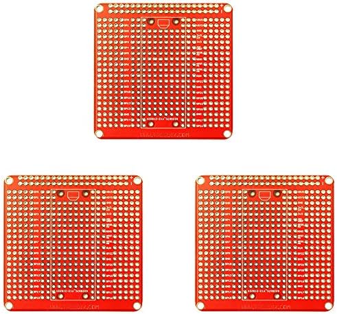 TreeIdx 3pcs Expansion Board Pão Breadboard Gold Batied Board Proto PCB compatível com Raspberry Pi Pico