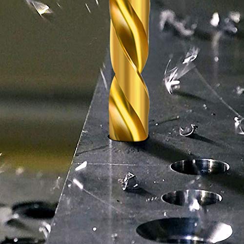 Kit de broca de titânio enercia definido para metal e madeira de 230 peças-HSS revestido ENVESSIONAL 118 DEG DIP de 3/64 polegadas