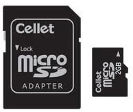 Cartão de memória MicroSD 2GB do celular para o telefone Motorola Rokr W6 com adaptador SD.