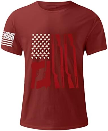 Camisetas tshirts para homens, camiseta americana de bandeira masculina camiseta patriótica Manga curta 4 de julho Aperto