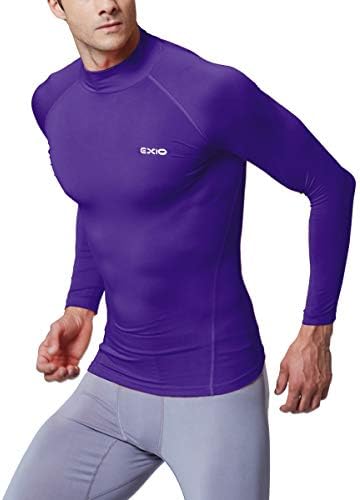 Exi Mock Mock Compression Baselayer Top Cool seco de manga longa de manga longa ex-T02