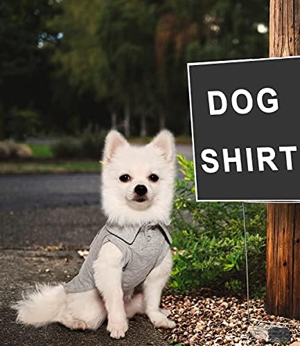 Camisa de cachorro Topkins, camiseta de cachorro bonita para cães médios pequenos menino, camisetas de pólo em branco Camisões