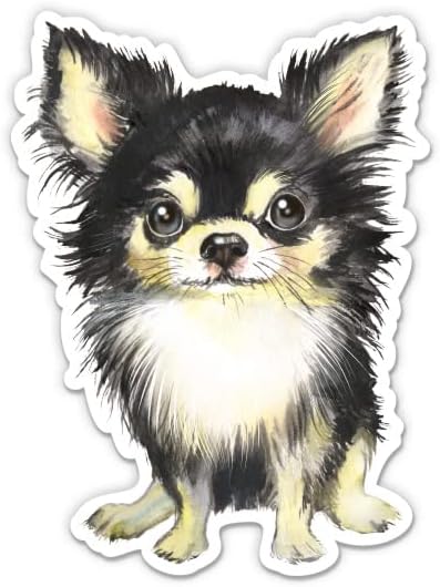 Adesivo de cachorro Chihuahua - adesivo de laptop de 3 - vinil à prova d'água para carro, telefone, garrafa de água