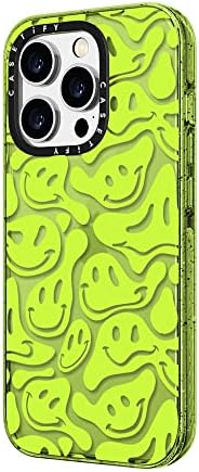 Casetify Impact iPhone 14 Pro Case [4x GRAVO MILITAL Testado / 8,2 pés Proteção de queda] - Sorrisos de ácido Green Neon - Kiwi