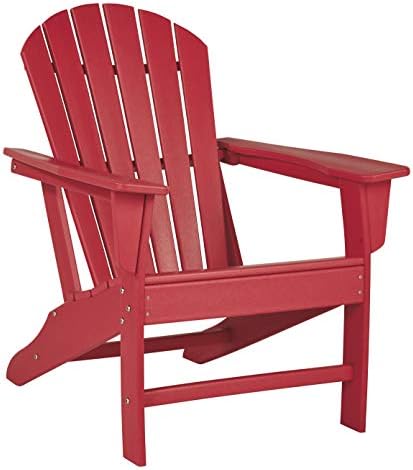 Design de assinatura de Ashley Sundown Treasure ao ar livre HDPE HDPE Resistente a Adirondack Chair, feita de material de polietileno