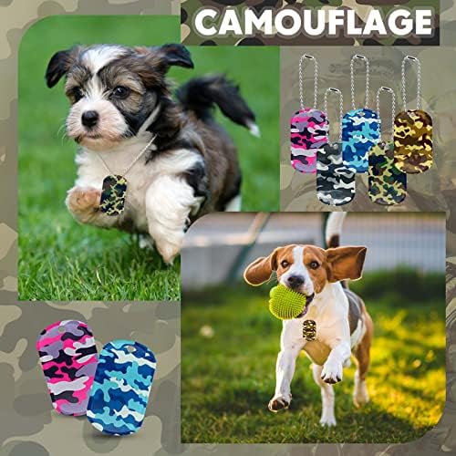 100 PCs Camouflage Tags de cachorro acrílico Tags de cachorro militar etiquetas de cachorro Exército CAMO CAMO FAVORES DE FAVORES