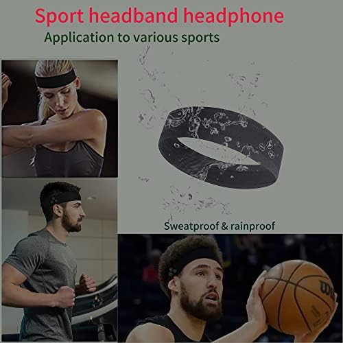 Fones de ouvido sem fio esportivo - parto aconchegante em fones de ouvido com bandas de suor com alto -falantes de sono
