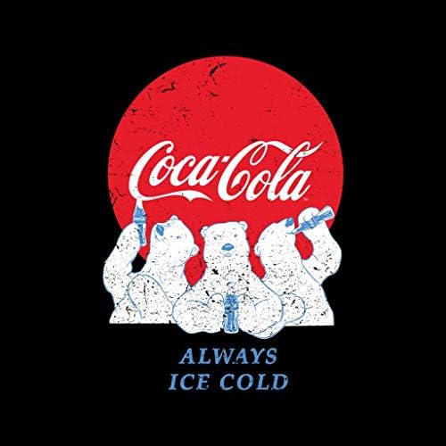 Coca-cola sempre gelo polar gelado urso de moletom com capuz masculino preto