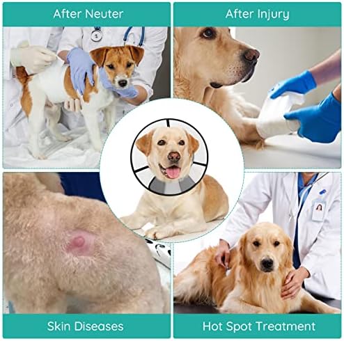 Alternativa do cone de cachorro macio de LaetiPet após a cirurgia, cones de cachorro respiráveis ​​para cães e gatos pequenos médios