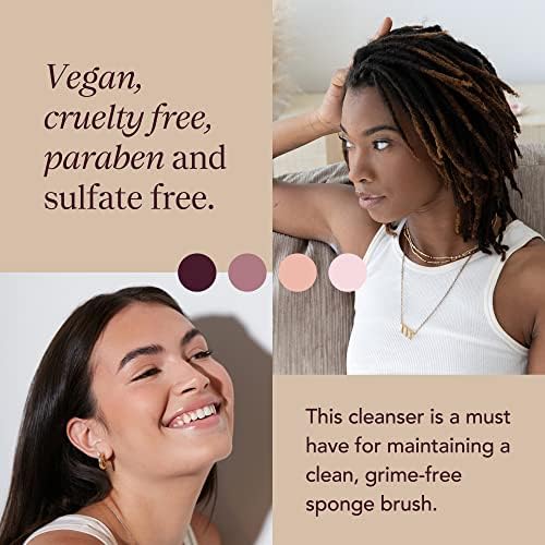 The Brow Trio ™ Signature Sponge Brush Cleanser | Limpador de escova de rosto com cheiro de pêssego | Solução de limpadores