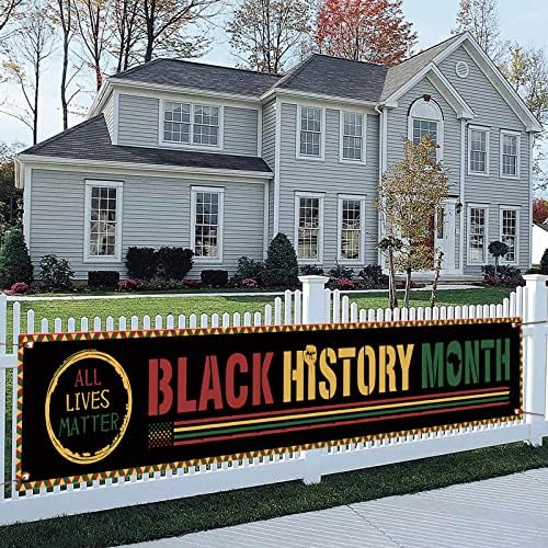 Banner do mês da história negra, decoração da história negra, cenário do mês da história negra, decoração e suprimentos de férias de celebração do país afro -americano
