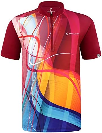 Jersey de boliche Savalino - camisas de boliche de sublimação para homens, camisas secas rápidas para homens, camisas