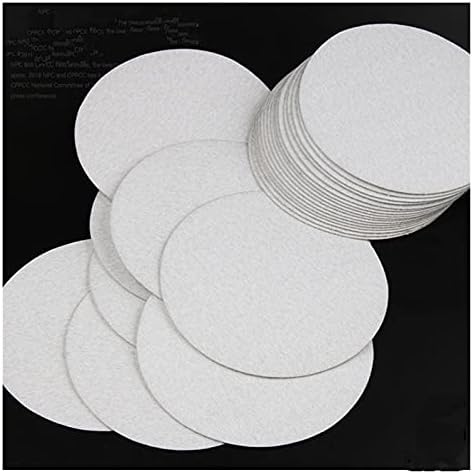 Lixa de polimento de metal de madeira 20 discos de lixa seco redondos brancos de 4 polegadas de 100 mm, areia de lixa 60-1000 gancho