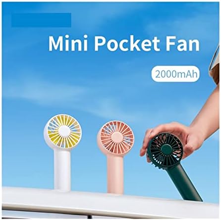 Fan de Jkyyds - Mini Fan USB Quiet portátil recarregável Fan portátil Refrigerador de ar vertical 2000mAh