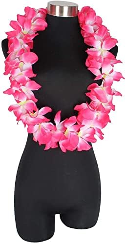 12 PCs Pink Hawaiian Leis para festa de formatura, festa de dança, apoio fotográfico ao ar livre