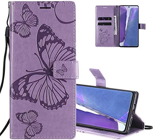 MEIKONST CASO PARA IPHONE X/XS, Moda Retro 3D Butterfly Angressou PU Leather Book Style Flip com capa de suporte
