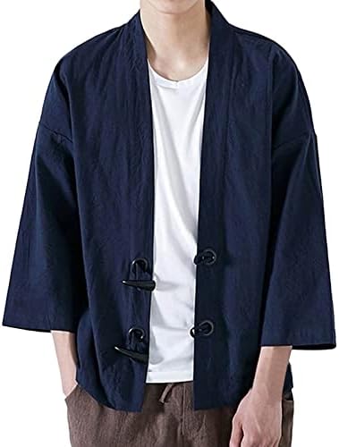 Jackets de inverno masculino Homem japonês yukata casual casual quimono outwear algodão vintage lixo jaquetas