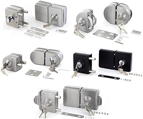 Fechadura de porta inoxidável com 3 chaves para acessórios para o banheiro do escritório sem perfuração MMS104 1PCS