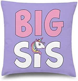 Engraçado Feio de Caso de Christmas Pillow Unicorn Big Sister Girls Room Cushion Case Décé Home Kids 20 X 20