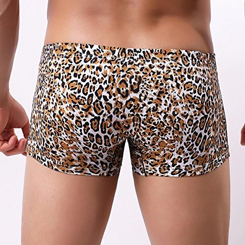 SSDXY Men Patchwork Underwear Print Boxer Briefs Shorts Bolsa Bolsa de Bolsa