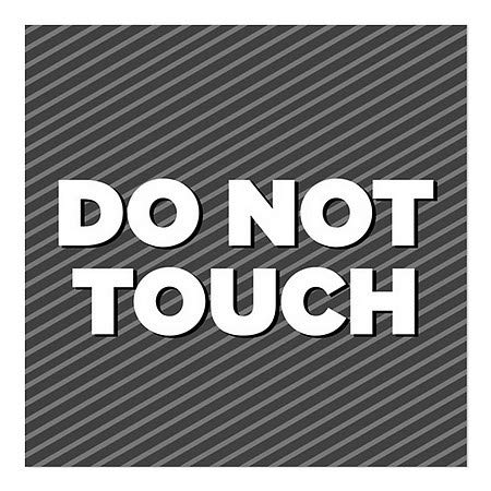 CGSIGNLAB | Não toque -Stripes Grey Janela se apega | 24 x24
