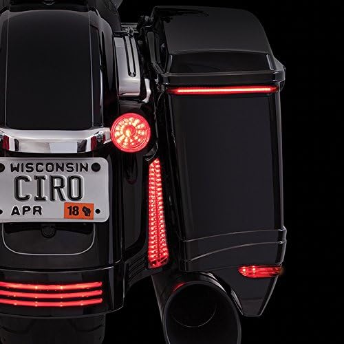 CIRO BACH BLADES LUZES DE LED LOW PERFILO '14 -UP HARLEY com controlador, âmbar 40008