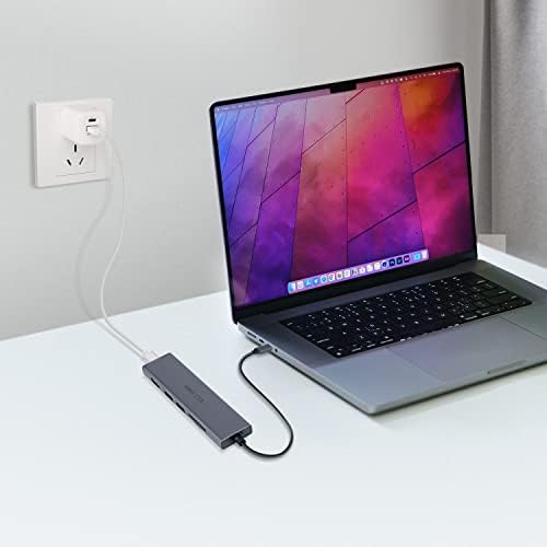 Konnek Stein USB C Hub, 6 em 1 USB C a 4K Porta HDMI, SD TF Card Reader, 2 portas USB, porta de carregamento tipo C