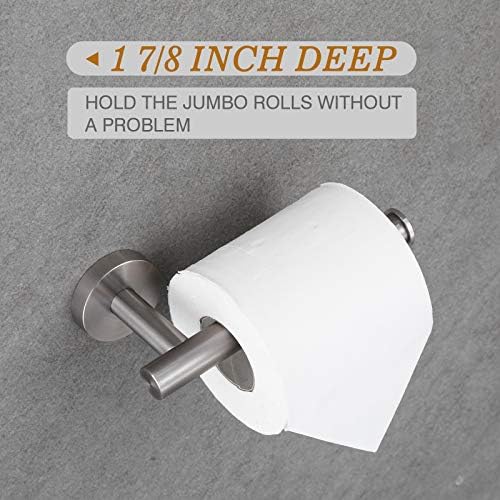 Ushower 12 '' Barra de toalha e conjunto de combinações de papel higiênico, níquel escovado, 3 peças