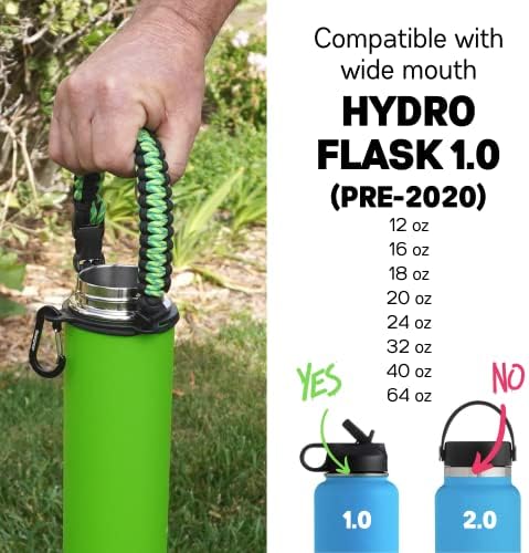 Grace de hidrocord em engrenagem para garrafas de água hidráulicas, hidroflask de boca larga 1.0, frasco de ferro, termoflask