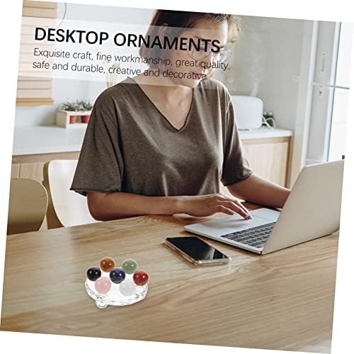 Besportble 3pcs Crystal Ball Seven Star Array Desk Topper Office Decore House Acessórios para Kit Home Kit Decoração