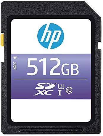 HP 512GB SX330 CLASSE 10 U3 SDXC Flash Memory Card - 95MB/S, Classe 10, U3, 4K UHD, Full HD, UHS -I, SD de tamanho completo SD