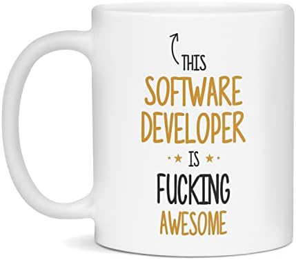 Este desenvolvedor de software é incrível e engraçado desenvolvedor de software canecas, 11 onças brancas