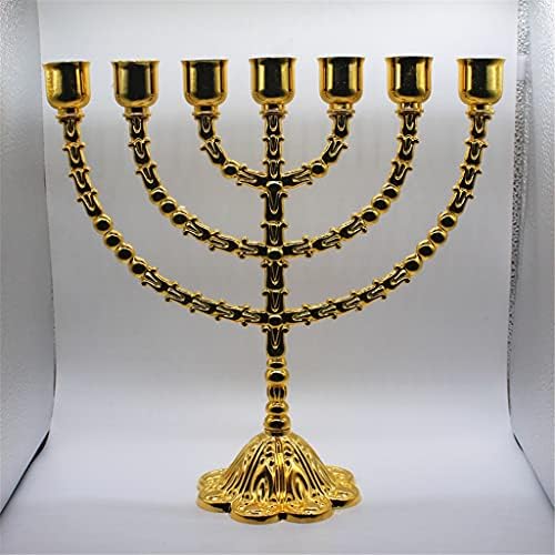 Castiçal de cristal holder big menorah candelabra brass titores de ouro festival de velas decoração de natal decoração