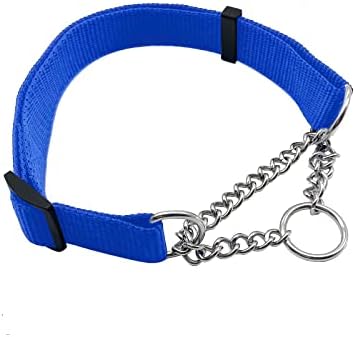 Martingale Metal Dog Collar Limited Slip Collar com cadeia de aço inoxidável Treinamento eficaz para animais de estimação deslizando