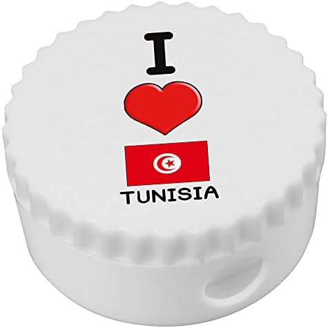 Azeeda 'I Love Tunisia' Compact Lápis Sharpiner