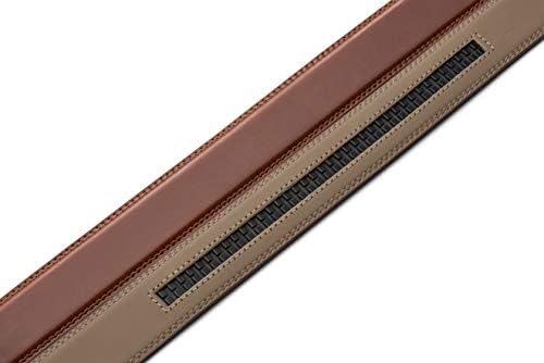 Chaoren Ratchet Belt Substacement tira 1 3/8 ”, cinta de cinto de couro para slide de 40 mm Clique em fivela