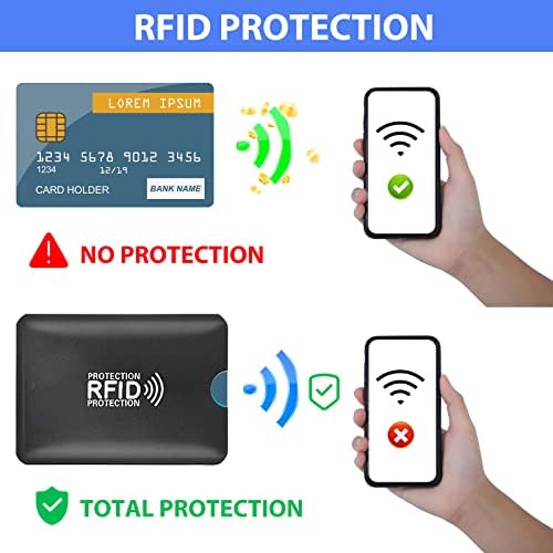 Lanking 30 RFID Bloqueando mangas de identidade Proteção de roubo de identidade Seguros Secure Set Definir Protetor de Cartão Slim de Alumínio à prova d'água para homens homens