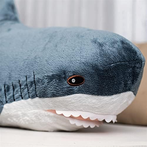 JJ Yyds 1 pedaço de 80-140 cm de tamanho grande de tubarão popular simulação de brinquedo de tubarão boneca recheada de animais macio