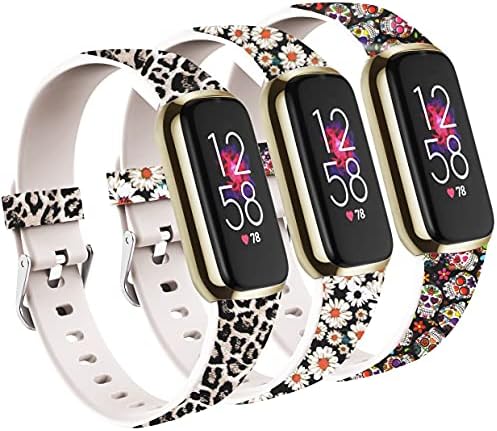 Compatível com faixas de luxo fitbit smartwatch Único padrão silicone Soft Wrist Substacting tiras para fitbit lux smartwatch