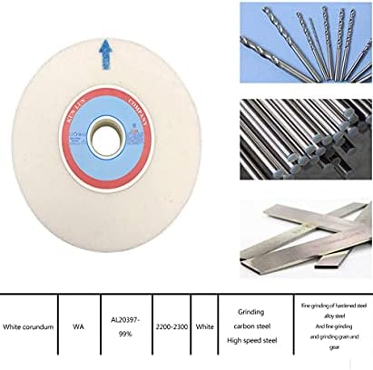 Roda de moagem de corundum branco Goonsds, bancada e roda abrasiva do pedestal, OD: 150mm, diâmetro do orifício: 32 mm, espesso: 20mm 1pc, 46 grão