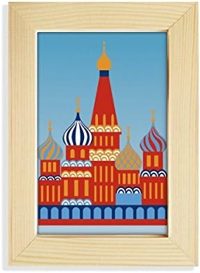 Dihythinker Russia Símbolo nacional Kremlin Padrão Desktop Display Photo Frame Picture Art Painting 5x7 polegadas