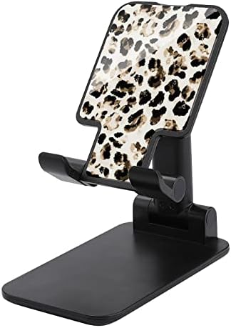 Aquarela Leopardo Cheetah Telefone da pele Stand dobrável Ajuste ajustável Ponto de celular compatível com comprimidos de switch iPhone com tablets