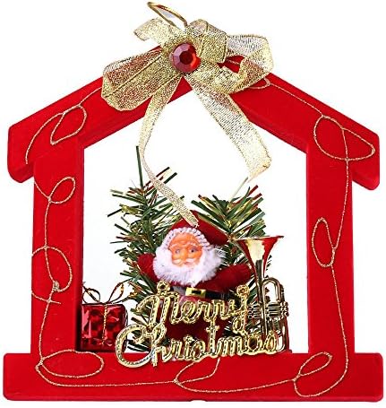 Sumachome decorativo artesanal Red Wreatch Papai Noel Claus