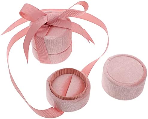 Caixas de presente de jóias de zerodeko 2pcs delicadas caixas de presente de casamento proposta caixa de anel mini