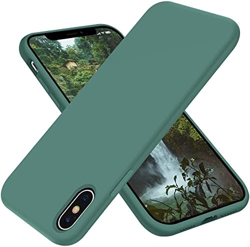 OTOFLY iPhone X Case, Ultra Slim Fit iPhone XS Case Líquido Silicone iPhone 10 Case com proteção contra o corpo inteiro à