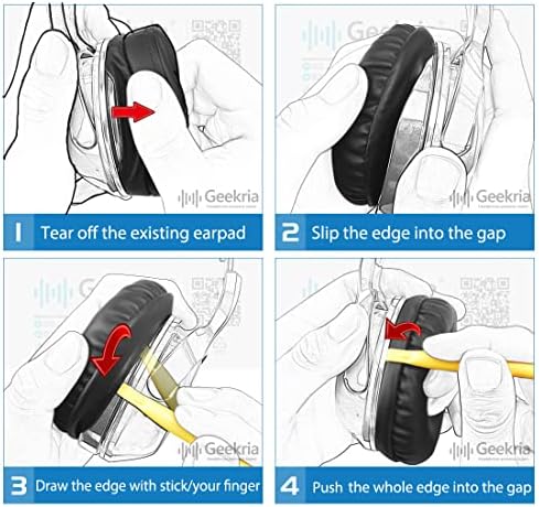 Geekria QuickFit Substituição Poods para Koss Porta Pro PP, KSC35, KSC75, KSC55, KSC50, KSC-10, KTX PRO1, KTX8, PTX6 Headpads